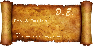 Dankó Emília névjegykártya