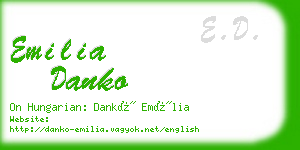 emilia danko business card